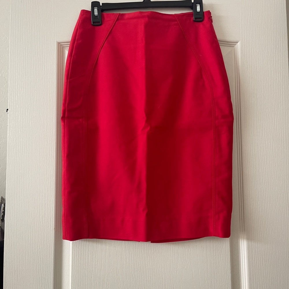 Red pencil skirt